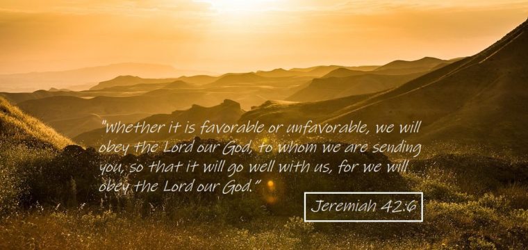 We Will Obey The Lord…